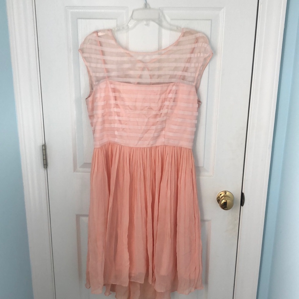 Tahari peach cocktail dress